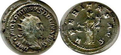 Монета серебряная антониниан Деция Траяна (249-251 гг.)