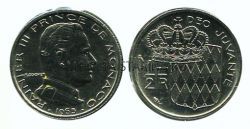 Монета 1/2 франка 1965 год Монако