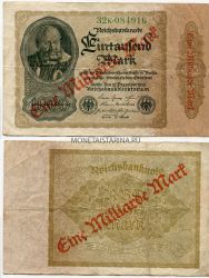 Банкнота 1 миллиард (1000 000 000) марок 1922 года. Германия