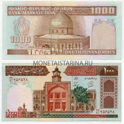 Банкнота 1000 риал 1982 года Иран