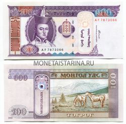 Банкнота 100 тугриков 2000 года Монголия