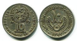 Монета 10 угий 1973 год Мавритания