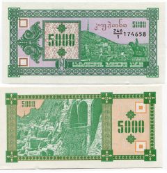 Банкнота 5000 лари 1993 года Грузия