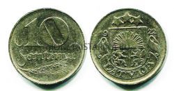 Монета 10 сантимов 1922 года Латвия