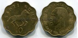 Монеты 10 центов 1977 год Танзания