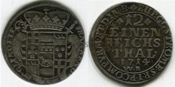 Монета серебряная 1/12 талера 1714 года. Падерборн (Германия)