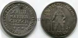 Монета серебряная 2/3 талера (24 мариен гроша) 1710 года. Брауншвейг (Германия)