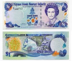 Банкнота (бона) 1 доллар 2003 год Каймановы острова