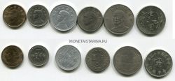 Набор из 6-ти монет 1950-2019 года.Тайвань