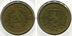 Монета 20 марок 1938 года. Финляндия