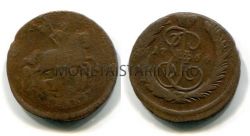 Монета медная  копейка 1766 года. Императрица Екатерина II