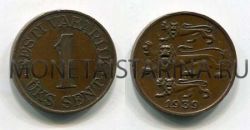 Монета 1 цент 1939 года Эстония