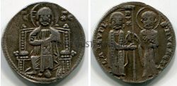 Монета серебряная 1 динар 1282-1321 года. Сербия
