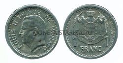 Монета 1 франк 1943 год Монако
