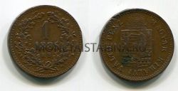 Монета 1 крейцер 1885 года. Австро- Венгрия