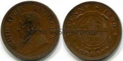 Монета 1 пенни 1898 года. Южно-Африканская Республика (ЮАР)