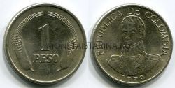 Монета 1 песо 1979 год Колумбия