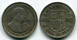 Монета 1 рупий 1990 год Маврикий