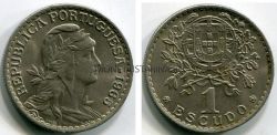Монета 1 эскудо 1965 года. Португалия