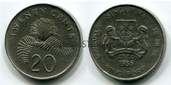 Монета 20 центов 1986 год Сингапур