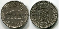 Монета 25 эре 1926 года. Гренландия (Дания)