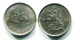 Монета 25 пенни 1921 год Финляндия