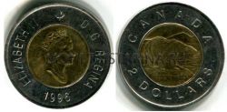 Монета 2 доллара 1996 года. Канада