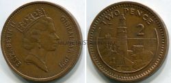 Монета 2 пенса 1991 года. Гибралтар (Великобритания)