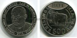 Монета 500 шиллингов 2014 года. Танзания