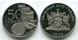 Монета 50 центов 1974 год Тринидад и Тобаго