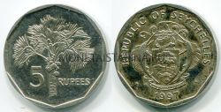 Монета 5 рупий 1997 год Сейшельские острова.