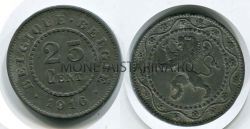 Монета 25 сентимов 1916 год Бельгия