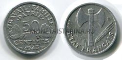 Монета 50 сентимов 1943 год Бельгия