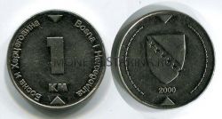 Монета 1 конвертируемая марка 2000 год Босния и Герцеговина