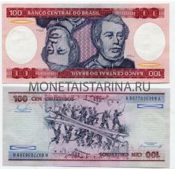Банкнота 100 крузейро 1981-1985 гг. Бразилия