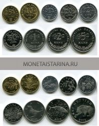 №30  Набор из 9-ти монет 2001-2009 гг. Хорватия