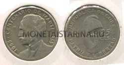 Серебряная монета 25 сентаво 1953 год Куба