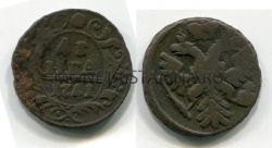 Монета медная денга 1741 года. Император Иоанн Антонович