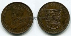 Монета 1/12 шиллинга 1933 года Джерси