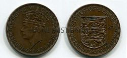 №1470  Монета 1/12 шиллинга 1947 год Джерси