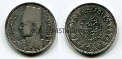 Монета серебряная 5 пиастров 1939 года Египет