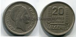 Монета 20 франков 1949 год Алжир