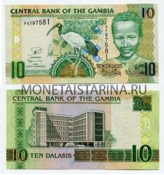Банкнота 10 даласи 2001 года Гамбия
