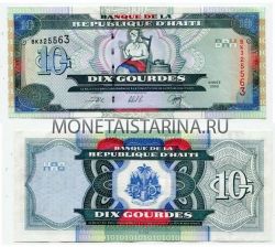 Банкнота 10 гурдов 2000 года Гаити