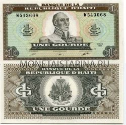 Банкнота 1 гурд 1989 года Гаити