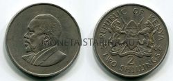 Монета 2 шиллинга 1966 год Кения