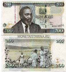 Банкнота 200 шиллингов 2009 года Кения