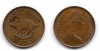 Монета 1 цент 1970 года Бермудские острова Великобритания
