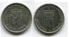 Монета 1 крона 1957 года Королевство Норвегия