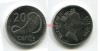 Монета 20 центов 2006 года Республика Фиджи